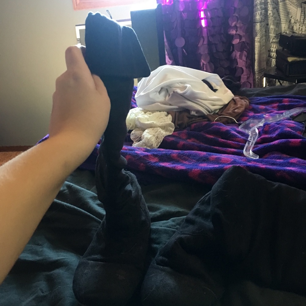 black long boots